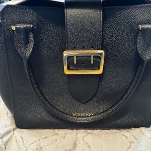 Black Burberry buckle bag